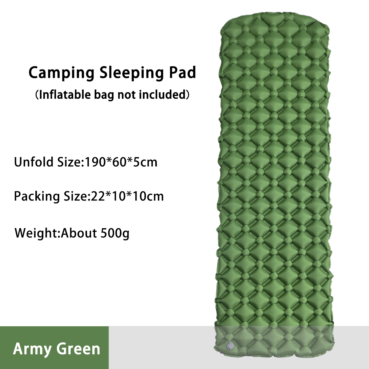 Bed Outdoor Camping - Nadmuchiwany materac kempingowy do namiotu, składane