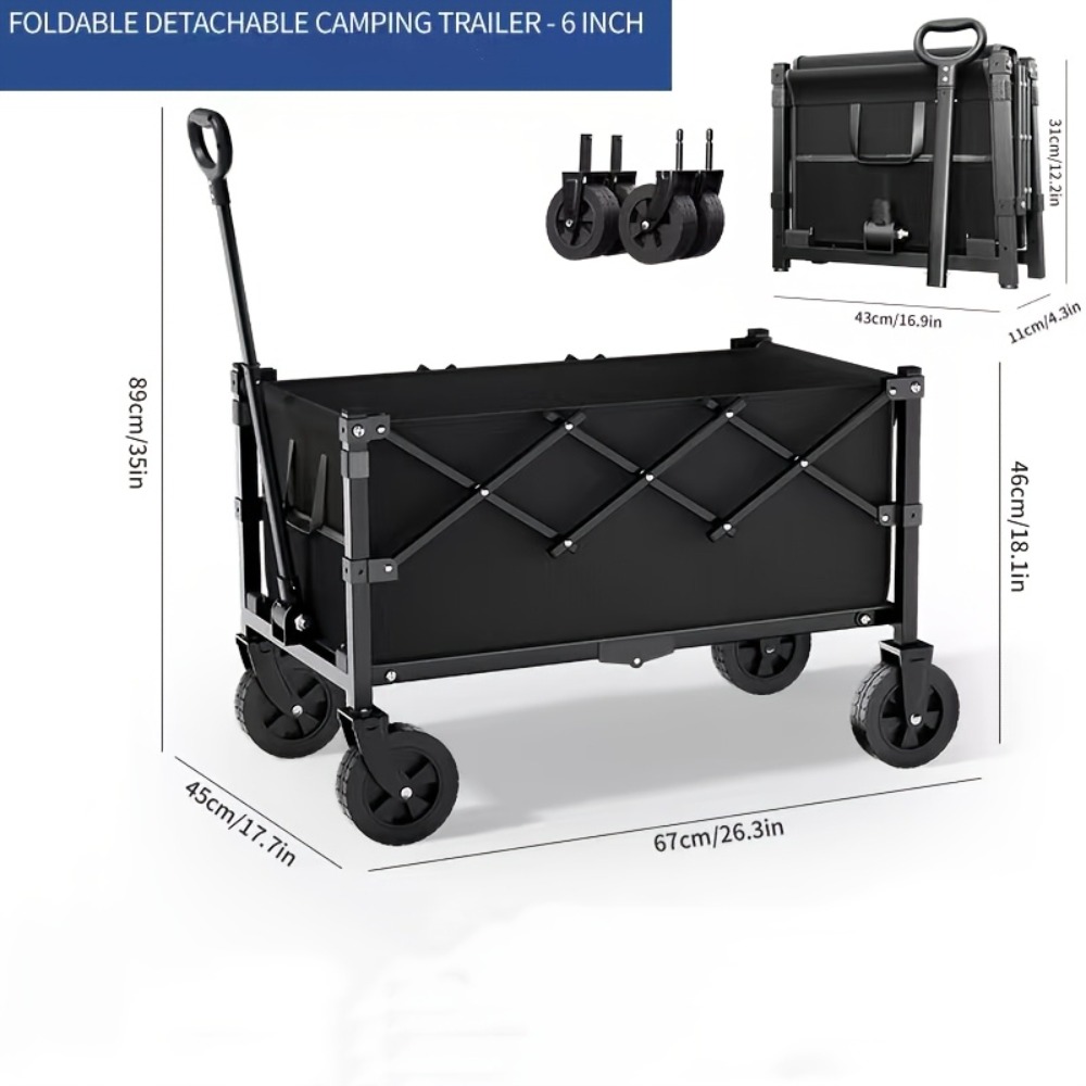 Składany wózek ogrodowy o nośn – Outdoor Camping Trolley recenzja i cena