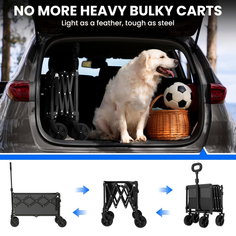 Składany wózek ogrodowy o nośn – Outdoor Camping Trolley recenzja i cena