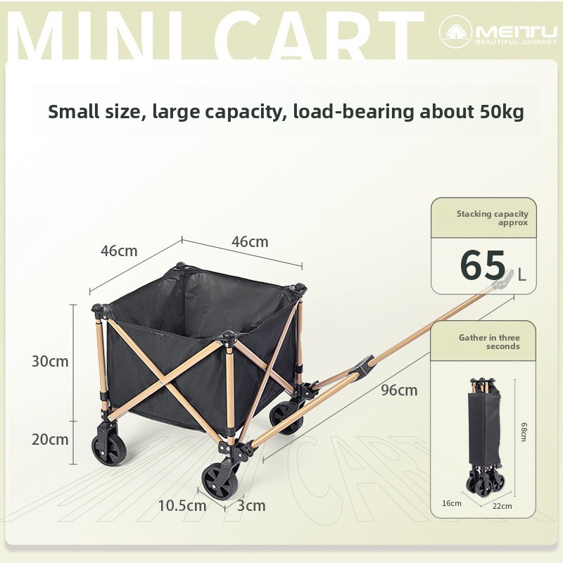 Składany wózek turystyczny na  – Outdoor Camping Trolley recenzja i cena