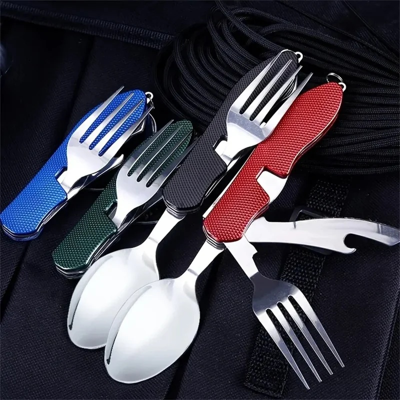 Sztućce ze stali nierdzewnej 4 – Outdoor Camping Dining Set recenzja i cena