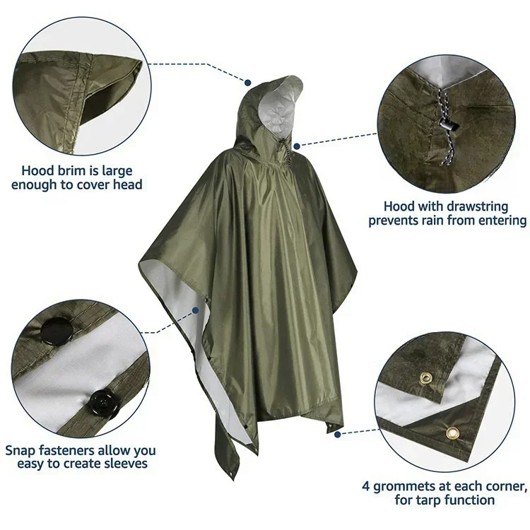 2026 – wielofunkcyjny, wodoodp – Camping Rain Poncho recenzja i cena
