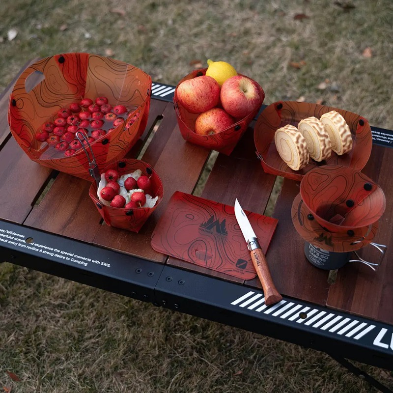 Składana zastawa stołowa na ke – Outdoor Camping Dining Set recenzja i cena